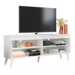 Rack para TV até 55 Polegadas Madesa 6997 com 4 Nichos Branco PO