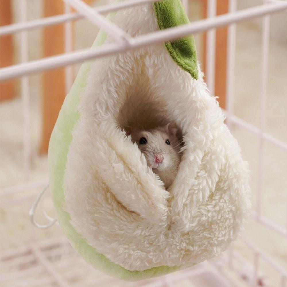 Rede De Hamster , Cama De Bolsa Quente De Pelúcia , Decoração De Gaiola De Ninho De Animal De Estimação De Inverno Confo