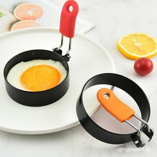 Forma antiaderente para ovos, frigideira redonda de aço inoxidável, utensílio de cozinha doméstico, molde para presunto