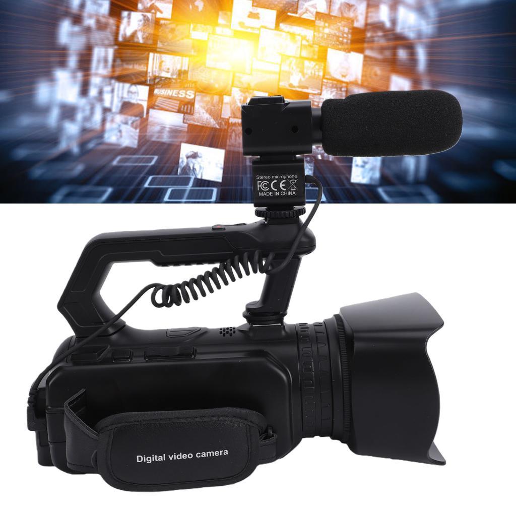 3clife-BR Filmadora 4K 56MP Zoom óptico de 6x Câmera de vídeo digital 20x com tela de toque de 4 polegadas Microfone