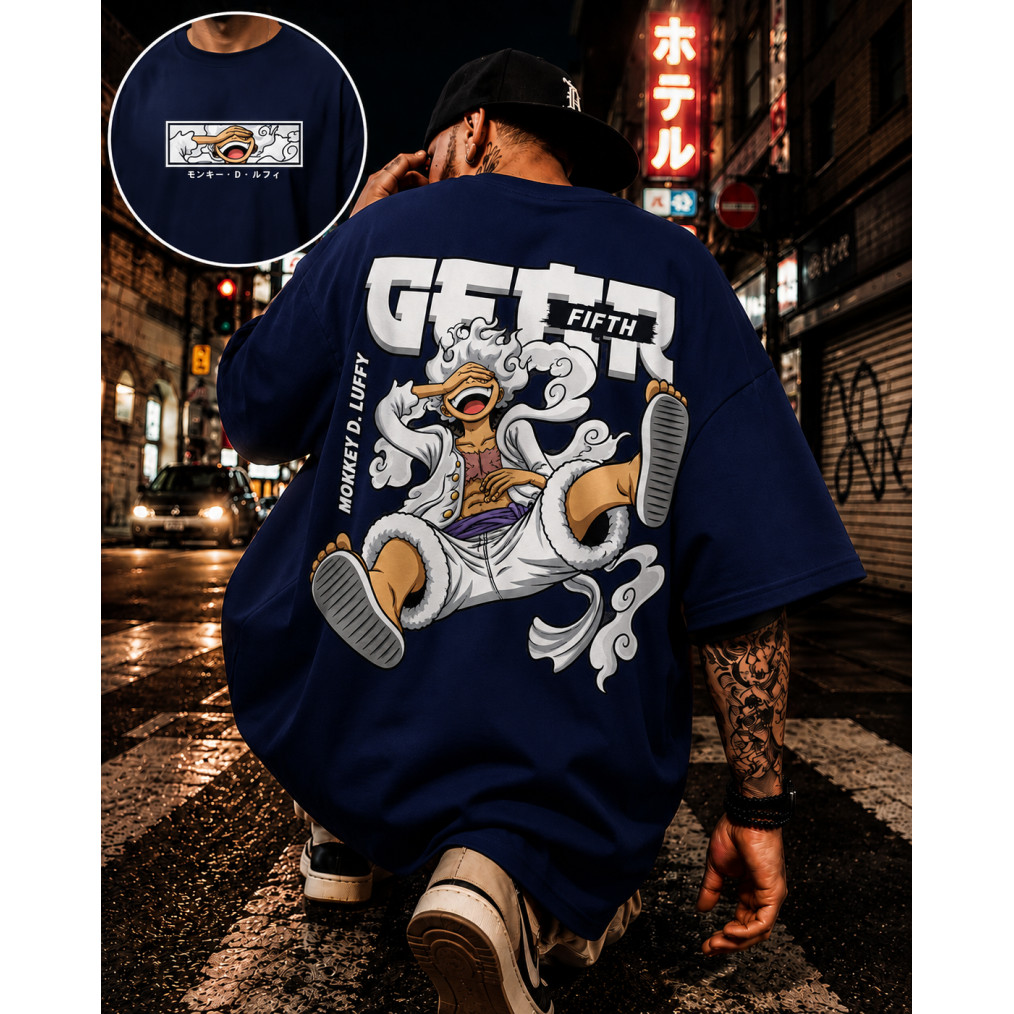 Camiseta Luffy Gear 5 One Piece Gear Fifth Anime Streetwear Estampada
