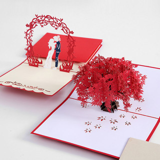 Cartão tridimensional 3D de aniversário, criativo, feito à mão, escultura em papel, aniversário, oco, convites de casame