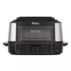 Fritadeira Air Fry Philco PAF12A 12 Litros 1800W - Painel Digital, 15 Funções, Grill, Preto/Inox 110v