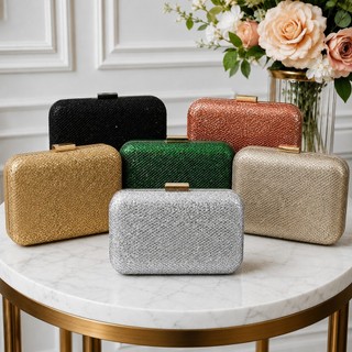 Bolsa Clutch Feminina Festa Glitter Luxo Casamento Madrinha Formatura Carteira de Mão Luxo Brilho Elegante