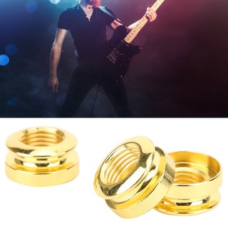 3 pçs guitarra elétrica final pino soquete de bronze ouro endpin instrumento musical acessórios