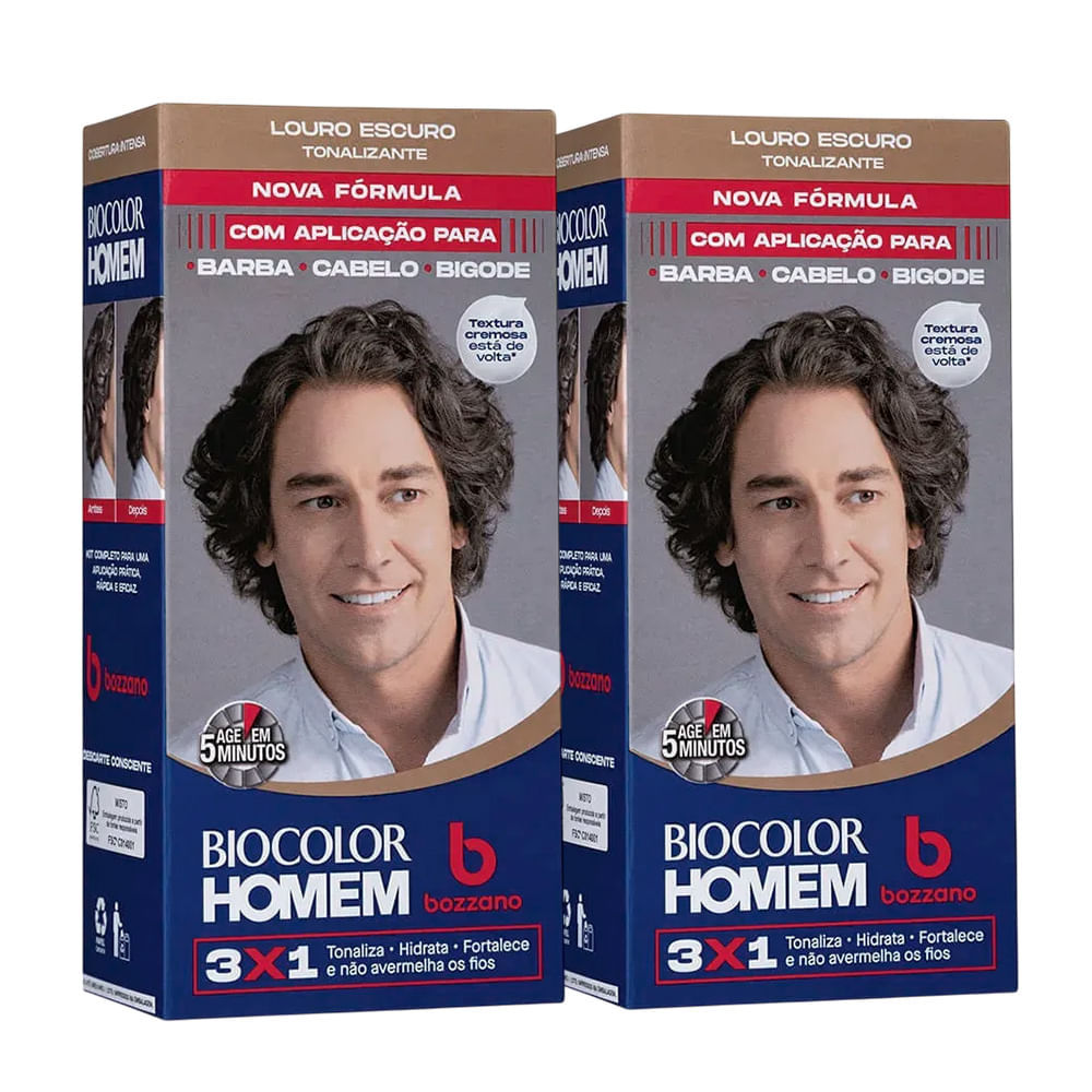 Kit Tonalizante Biocolor Homem Louro Escuro - 2 Unidades
