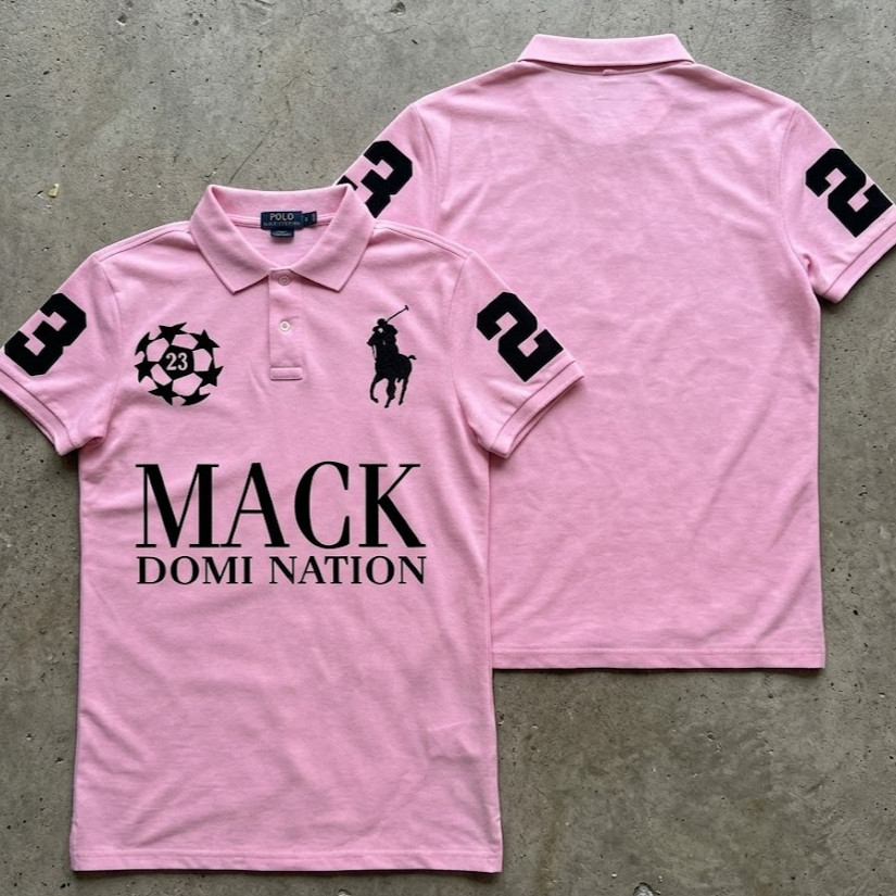 Camisa Polo Domination Pink Unissex Streetwear Confortavel
