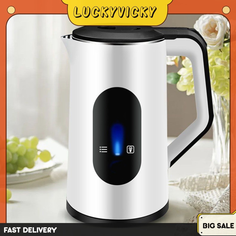 2.2L De Aço Inoxidável Display Digital Elétrico Chaleira De Água Térmica Desligamento Automático Ferver Pote Para Fazer 