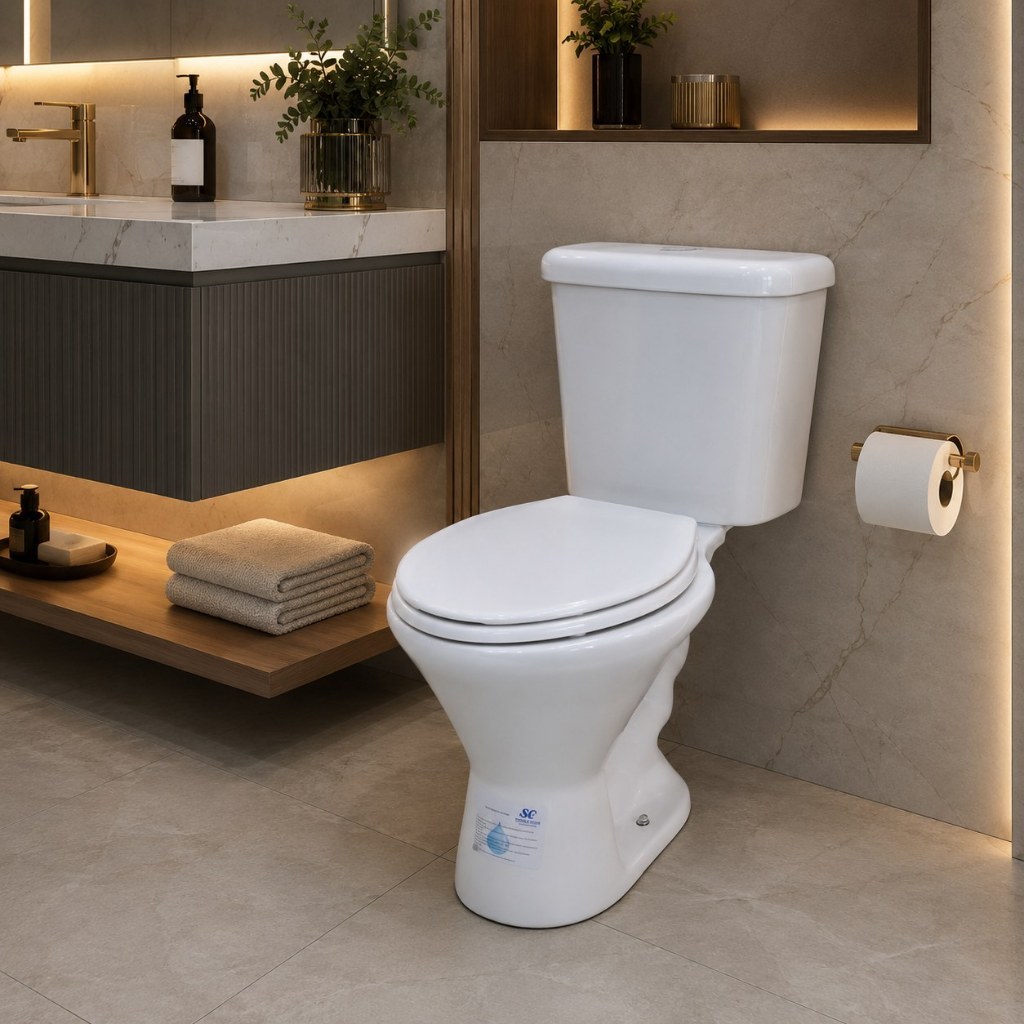 Bacia Vaso Sanitário Completo Com Caixa Acoplada  - Sofisticado