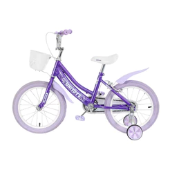 Bicicleta Infantil Aro 16 Lilás Unicórnio Com Glitter e Cestinho - Unitoys