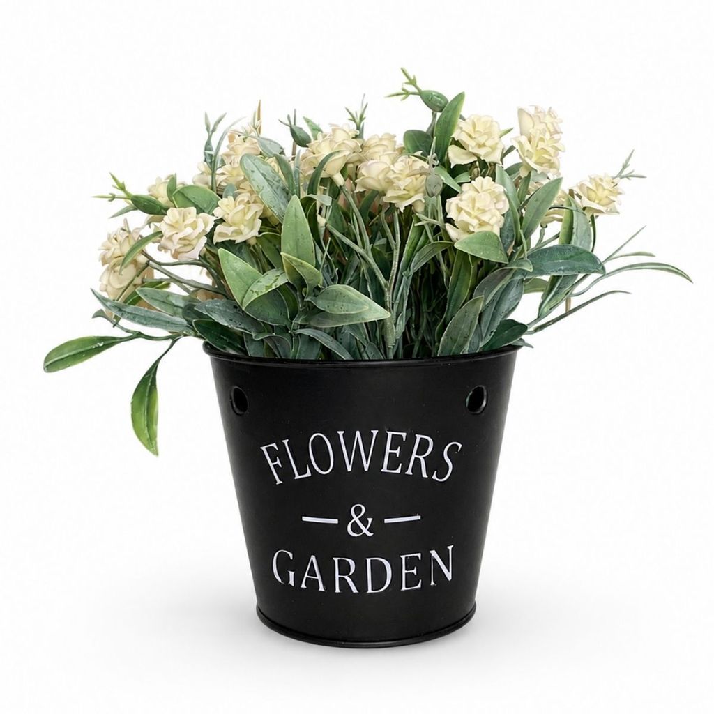 Cachepó Balde Vintage Decorativo Plantas Vasos Jardim Flor