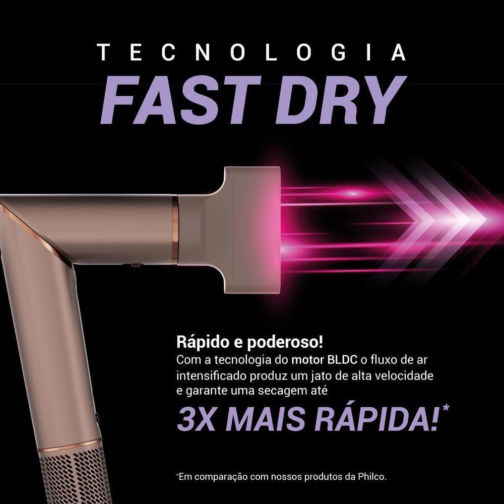 Secador de Cabelo Psde17a 1600W Motor Bldc Fast Dry Philco 220V — imagem 2 de 2