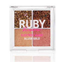 PALETA DE SOMBRAS EYESHADOW GLITTER BLUSH GOLD RUBY KISSES