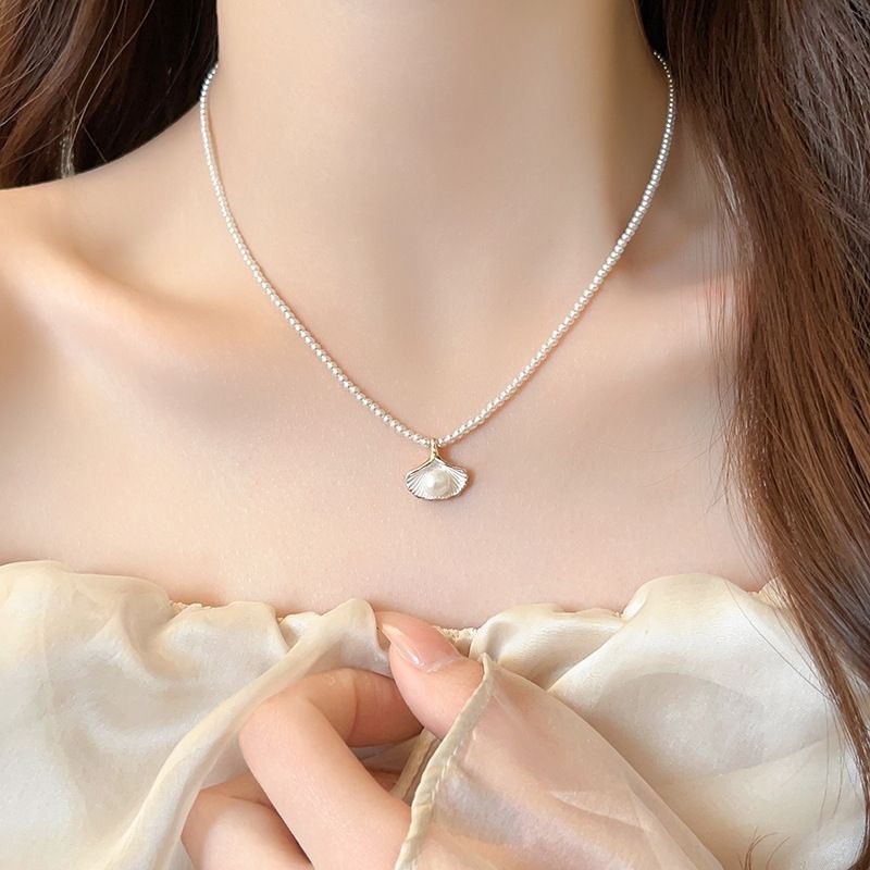 2026 novo estilo colar Xiaomi pérola colar mãe-de-pérola colar clavícula corrente venda quente pingente feminino All-