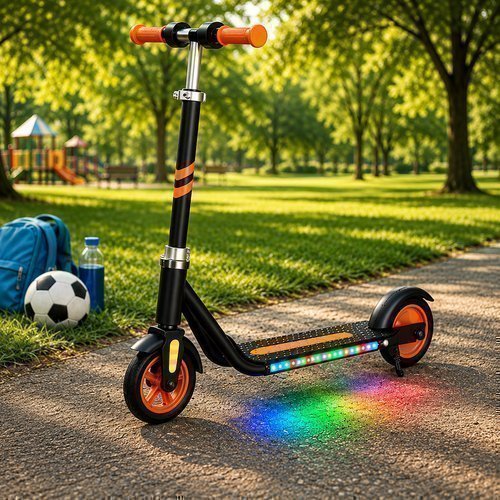 Patinete Elétrico Infantil Laranja Rodas PU 6 Polegadas 150W Dobrável UNIToys