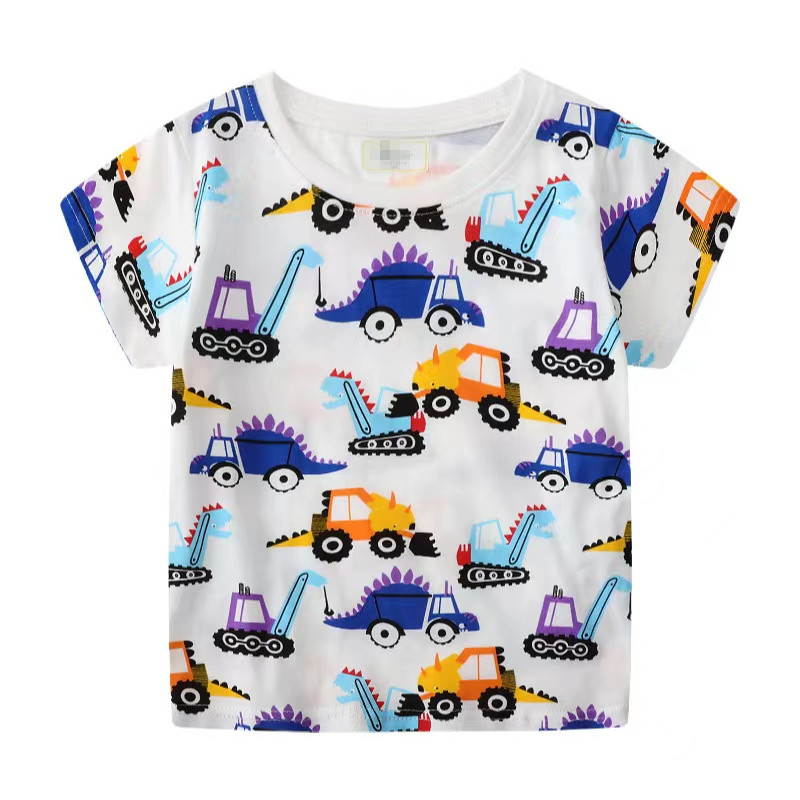 Meninos branco de manga curta camiseta crianças Wear 2025 verão novo estilo bebê puro algodão em torno do pescoço camise