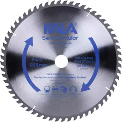 Disco Serra Circular 235Mm 9.1/4 Polegadas 60 Dentes Kala