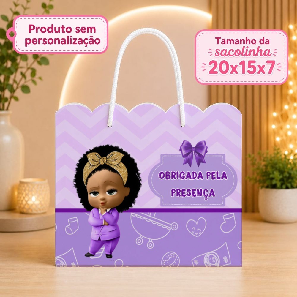 Envio Rápido Kit Sacolinhas Personalizadas Poderosa Chefinha  (20x15x7cm)Lembrancinhas de Aniversário - PEGUE E MONTE