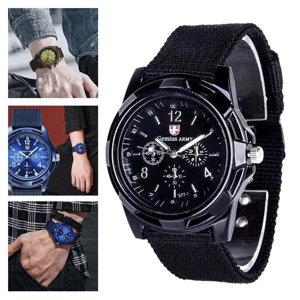 Relógio Gemius Swift ,Relógio De Quartzo Masculino Com Agulha De Luz Noturna - Pulseira De Nylon Durável