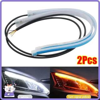 Faixa LED DRL 1/2 Unidades , Faróis Automotivos Universais De 30 Cm , Luzes De Fluxo De Freio Amarelas 12V