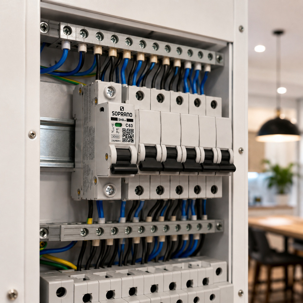 Disjuntor Monopolar 63A Curva C Soprano DIN Original Proteção Elétrica Quadro Residencial SHB GIII · foto 2