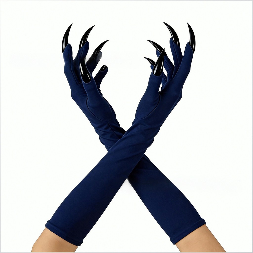 [Ideal Para Cosplay] Halloween Claw Gloves Multicolor Witch Cosplay Props/Witch Gloves/Long Nails