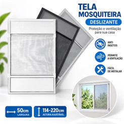 Tela Mosquiteira para Janela de Apartamento, Modelo Retrátil, Proteção Duradoura contra Mosquitos