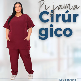 Pijama Cirurgico Feminino Masculino Plus Size Scrub Hospitalar Com Elastano Luxo Confortavel