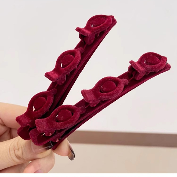Presilha para franja de cabelo curto feminino, presilha lateral princesa, presilha de transição de cor, presilha flocada