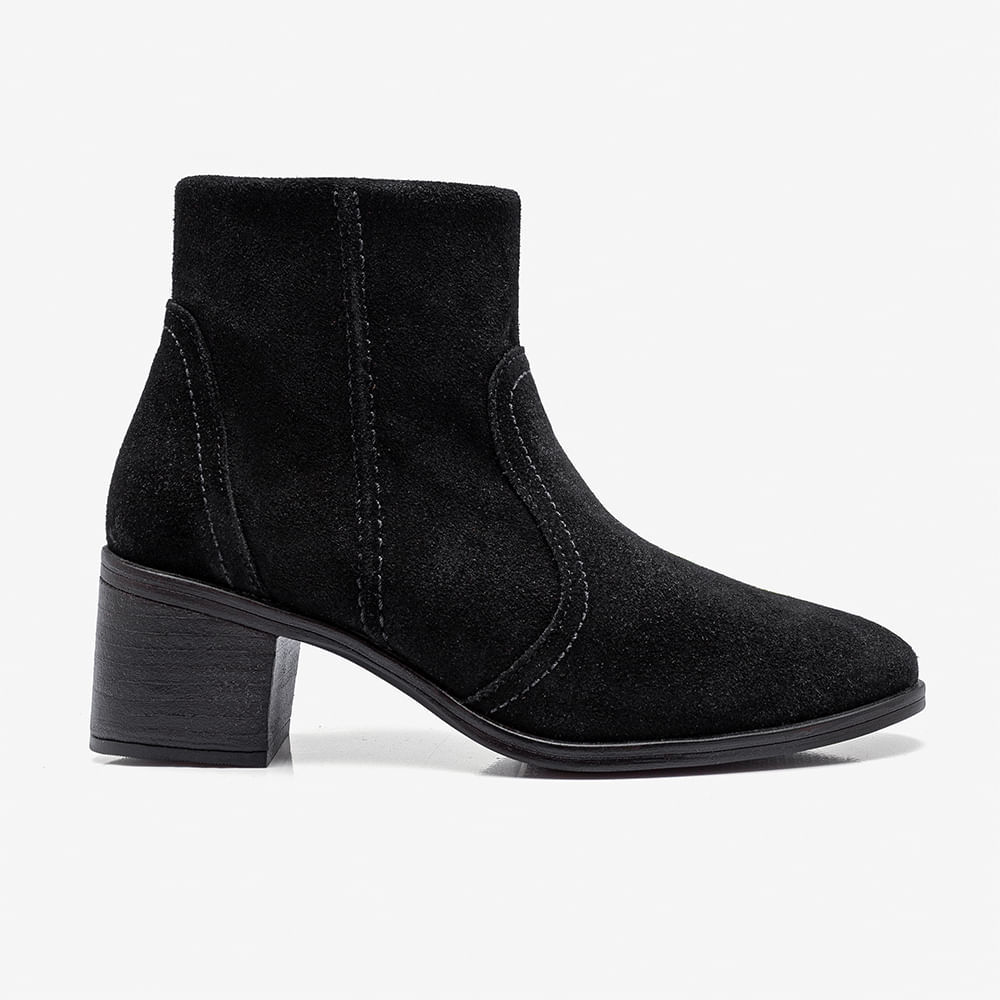 Bota Feminina Anne Couro Preto