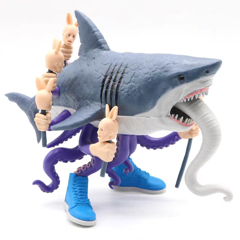 Um ai Mountain Sea Mutant Mode Shark Octopus Multi-Hand Fusion Monster tungtugsahur Fit Model Toy