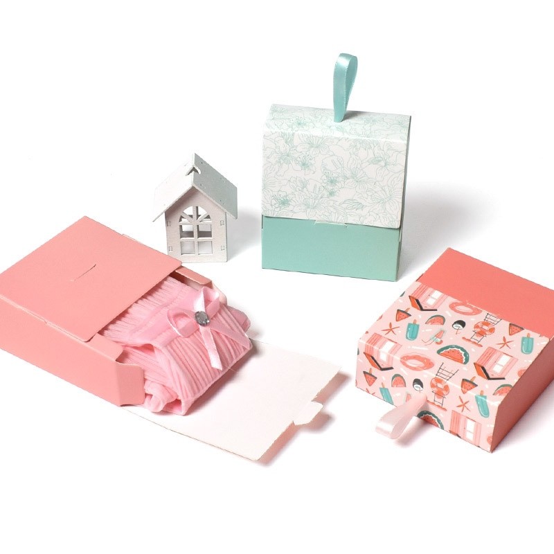 Mori série Mini rosa menina batom caixa de embalagem Retro pequeno presente dobrável Flip portátil saco de embalagem de 