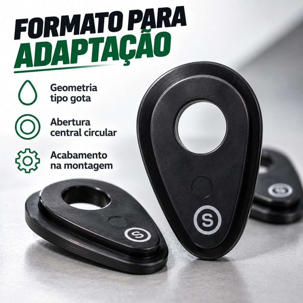 ADAPTADORES SETA PISCA ESPORTVO FACTOR 125 150 / FAZER FZ15 FZ25 / LANDER 250/ TENERE 250/ XTZ 125 / XJ6 — imagem 2 de 2