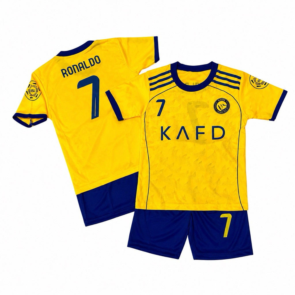 Conjunto De Camisa De Futebol Para Meninos e Crianças Cristian0 Ronald0