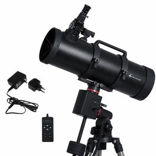Telescópio Refletor Uranum 160/800mm Montagem Equatorial Motor 4 Tempo Base Motorizada Alta Precisão