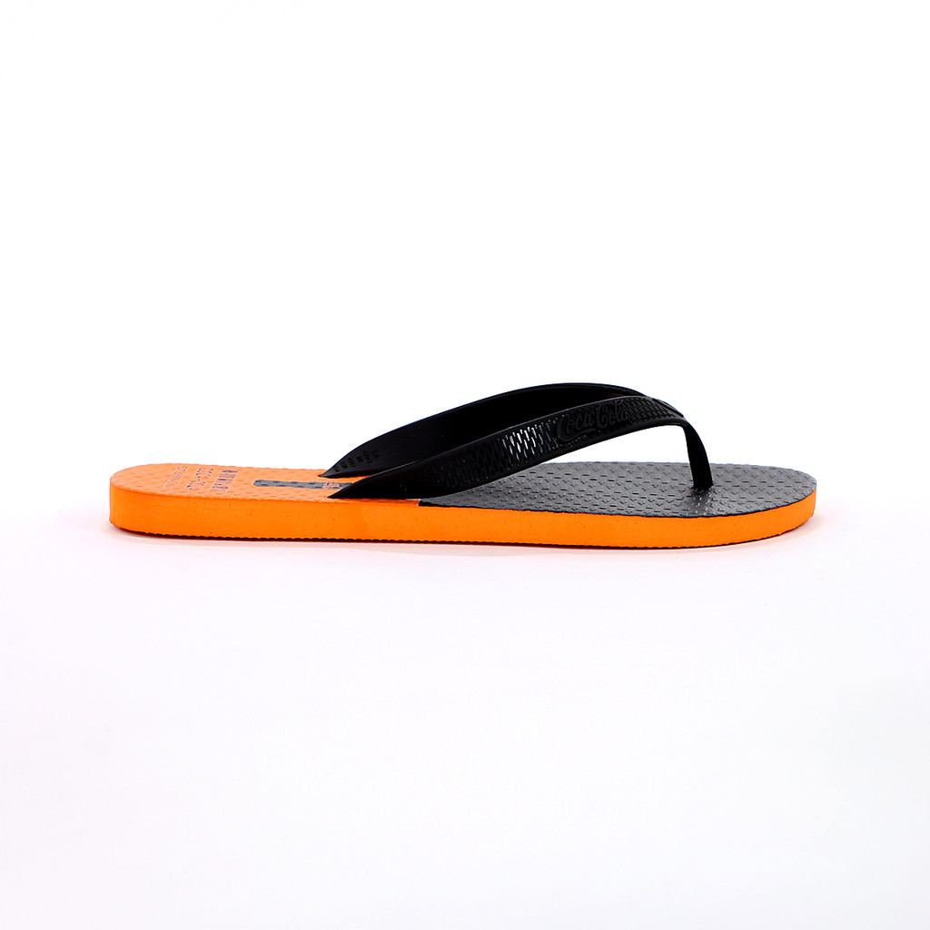 Chinelo Coca Cola Truist Laranja e Preto - Masculino — imagem 2 de 2
