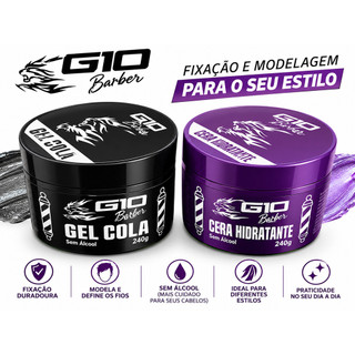 Gel Cola e  Cera Hidratante G10 – Fixação e Modelagem para os Seus Cabelos