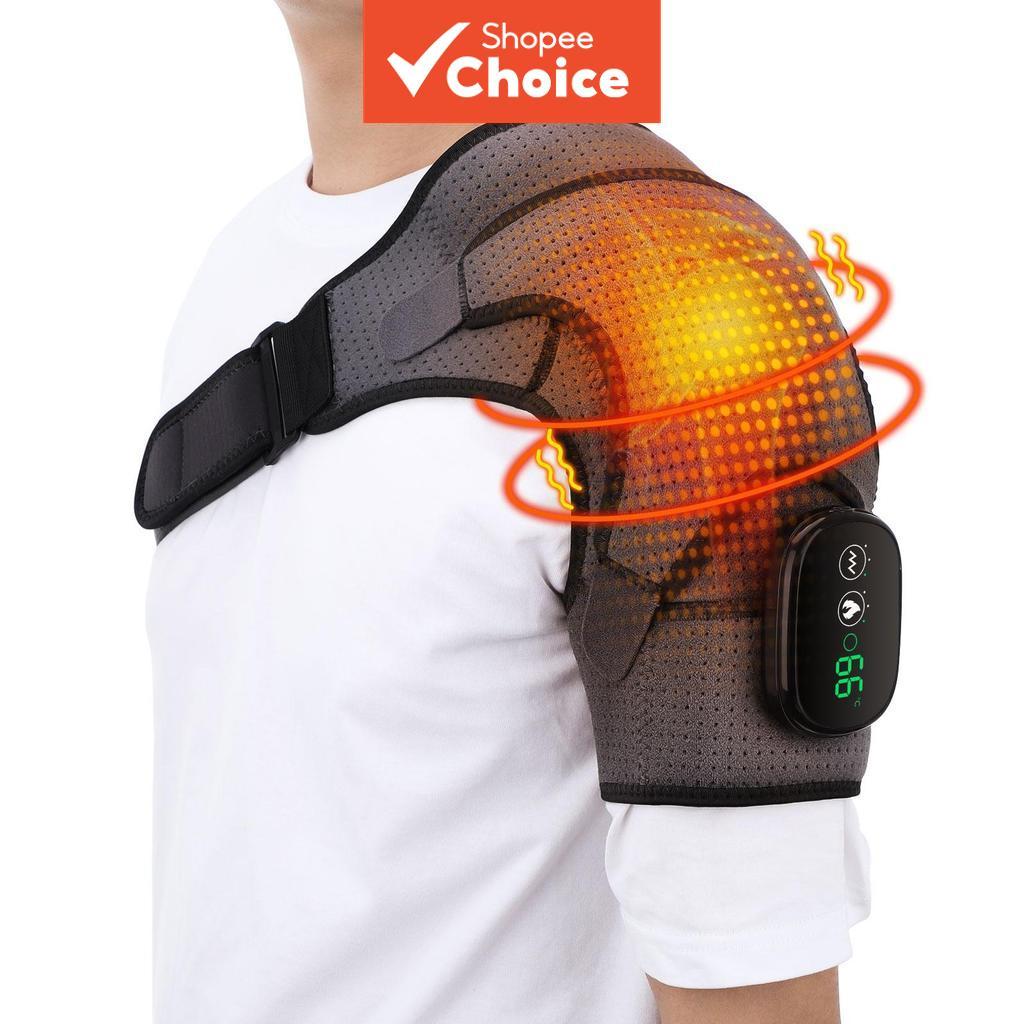 Massageador de ombro, aquecedor de ombro de massagem recarregável, aquecimento para pescoço, ombro e juntas