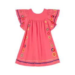 Vestido Infantil Menina Cantarim Floral Elian Rosa