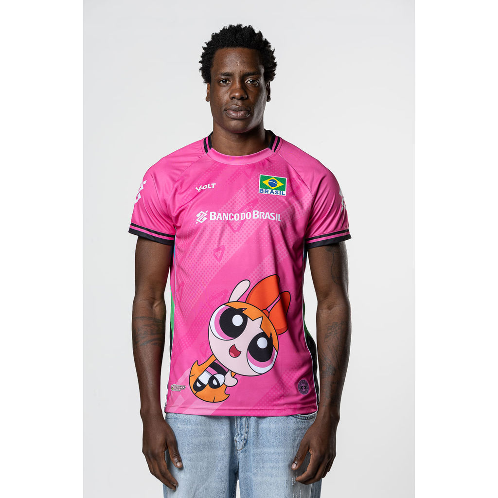 Camisa Florzinha Meninas Superpoderosas 2026 Vôlei Brasil Masculina Volt