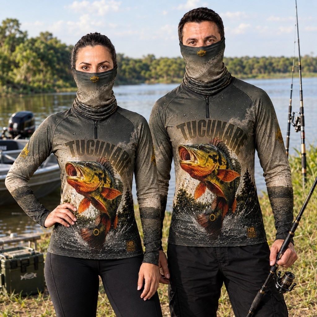 Camisa de Pesca Unissex Dry Fit UV50+ Feminina Masculina Proteção Solar Manga Longa Camiseta Leve para Pescaria