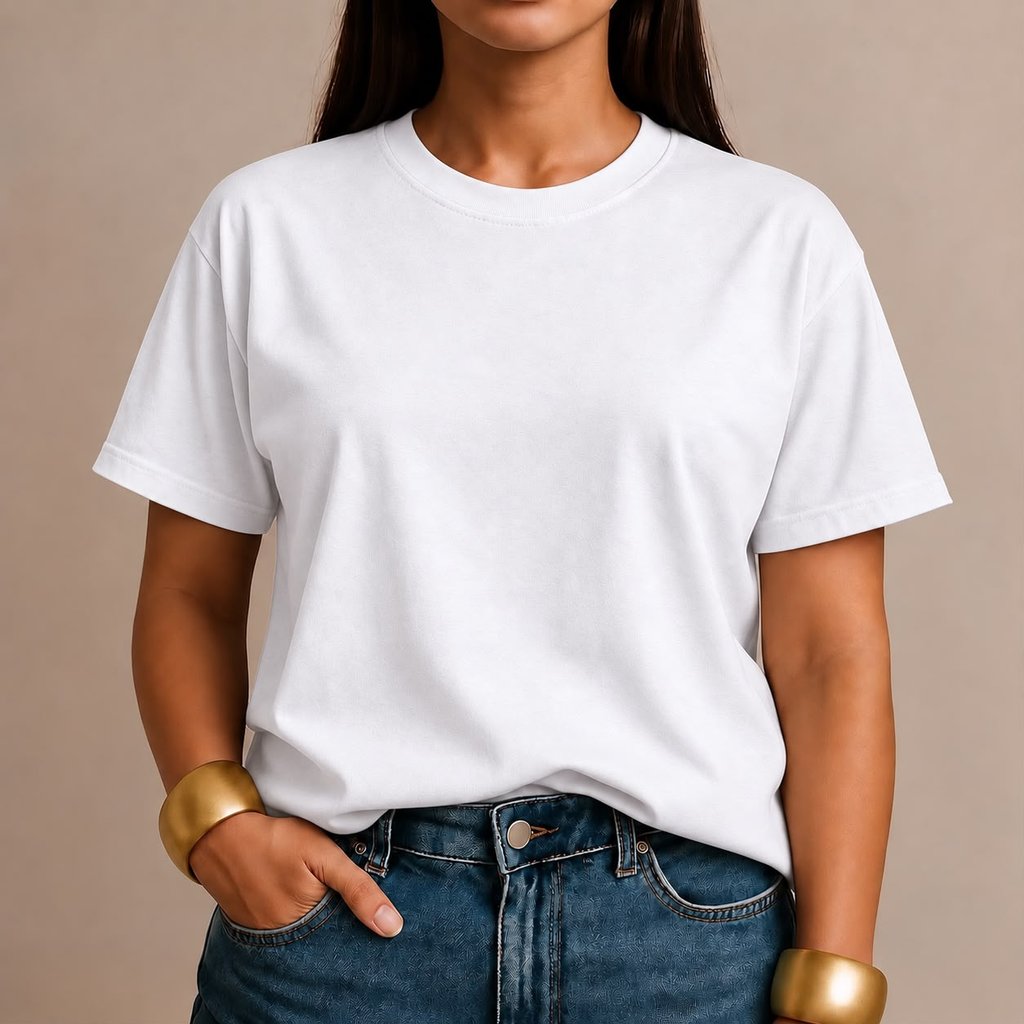 Camiseta Básica Feminina 100% Algodão Premium Trabalho Passeio Versátil