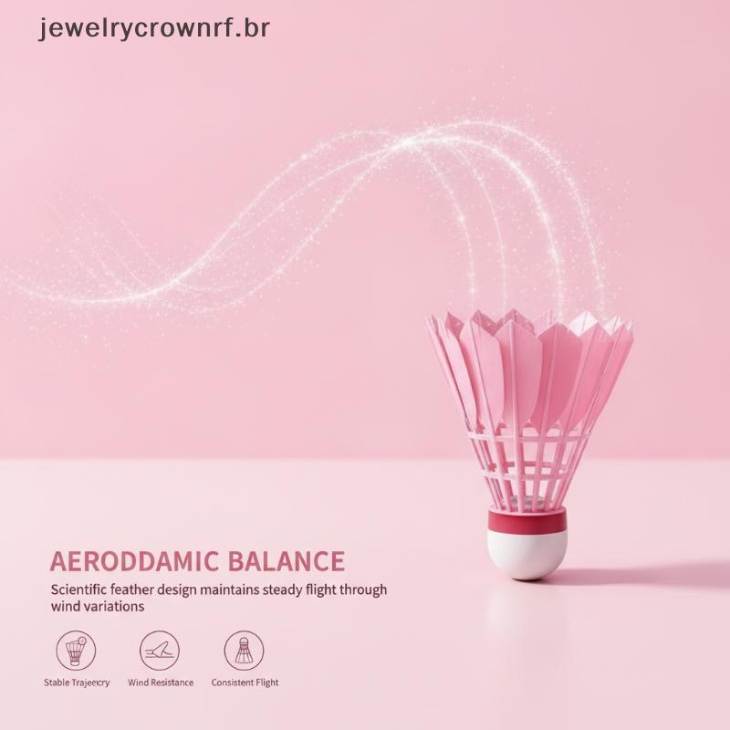 Badminton Shuttlecos 12 Unidades Flor De Cerejeira Rosa Nylon Bolas De Treinamento Antideformação Para Jogos Familiares 