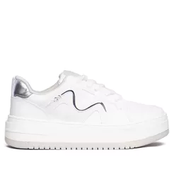 Tênis Feminino Via Marte Casual Street Branco/Prata
