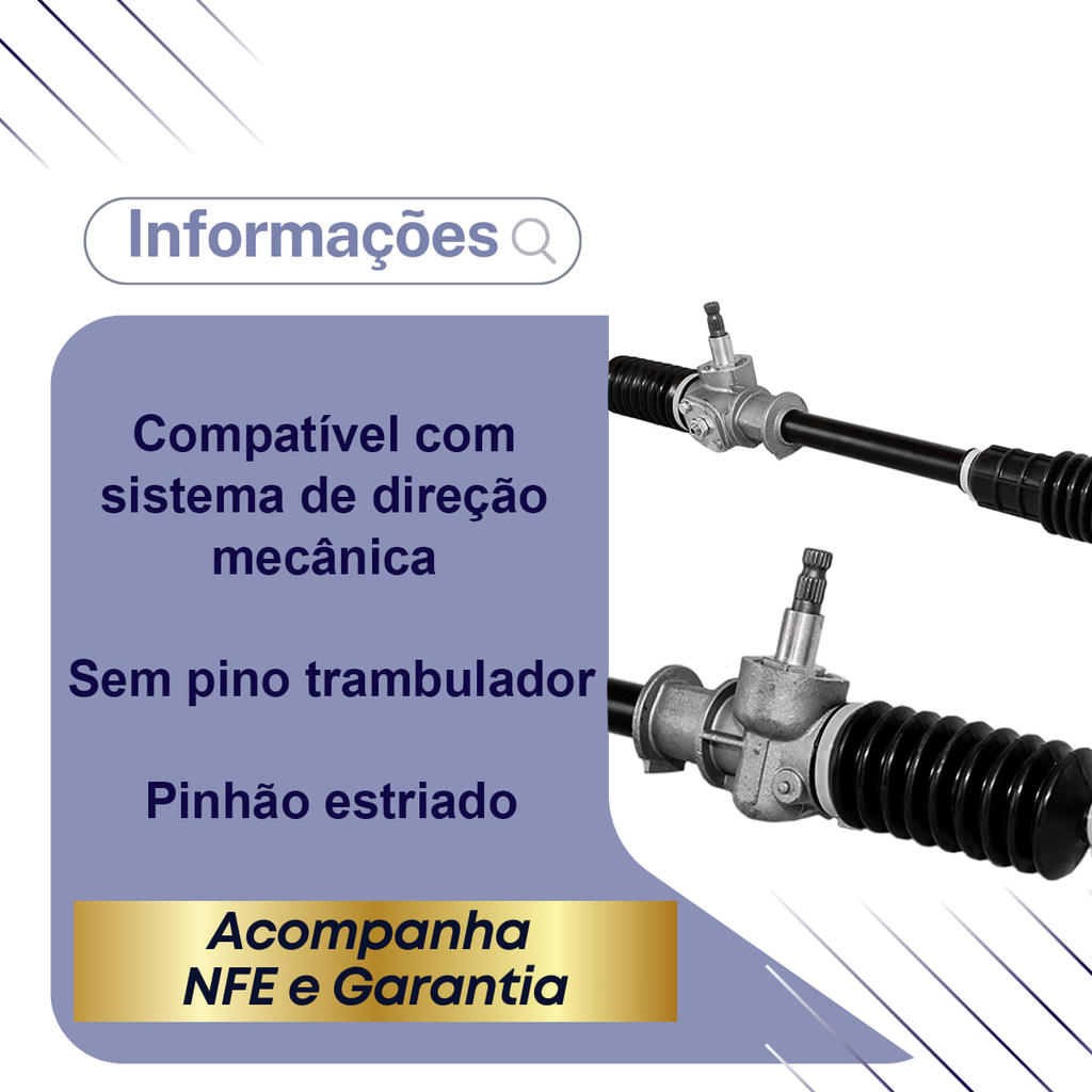 Caixa De Direção Mecânica Uno Mille Fiorino Compatível — imagem 2 de 2
