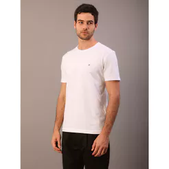 Camiseta Masculina Básica em Meia Malha Calvin Klein - Branco