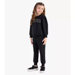 Blusão com Calça Moletom Rovi Kids Preto
