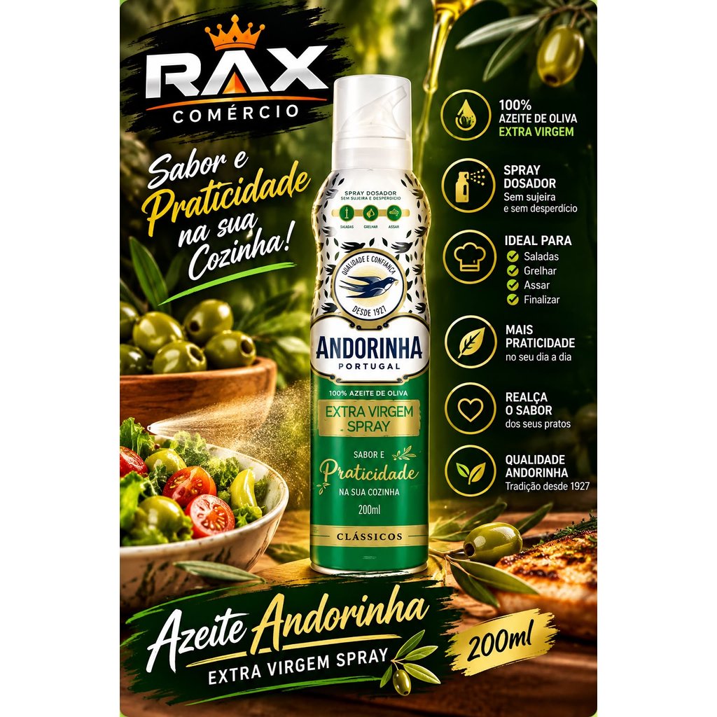 AZEITE ANDORINHA EV SPRAY 200ML — imagem 2 de 2