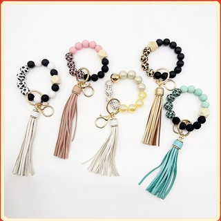 Log borla Silicone frisado chaveiro criativo pulseira anel de pulso influenciador feminino saco pingente All-Match peque