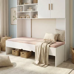 Cama Solteiro Juvenil para Colchão 88x188cm Chiara Branco